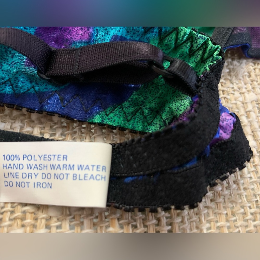 💋NEW Retro Sexy Bra lingerie 34C Purple/Blue - Picture 7 of 8